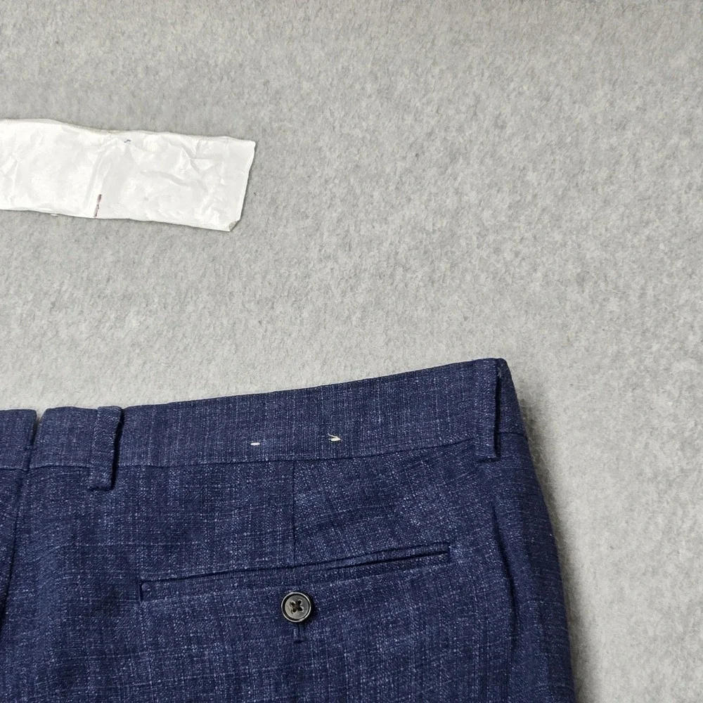 Banana Republic Men Pants 36W 30L Blue Linen Polyester Dress Pants 30